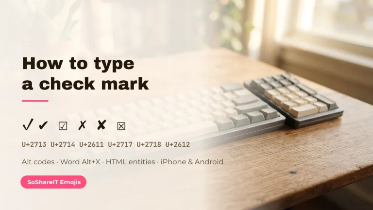 How to Type a Check Mark ✓ — Alt Codes, Word, Mac, Phone